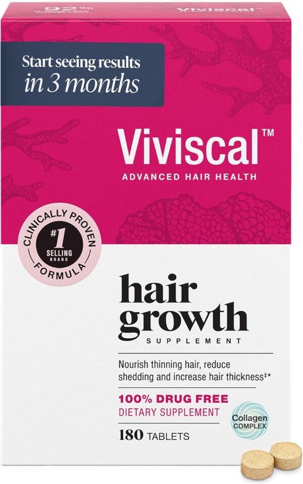 Viviscal Hair Growth 180 Tablets - Clinically Proven for Thicker Fuller Hair original