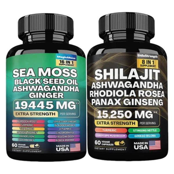 Dynamic Vitality Bundle - Sea Moss Multivitamin & Shilajit Power ComboDynamic Vitality Bundle - Sea Moss Multivitamin & Shilajit Power Combo