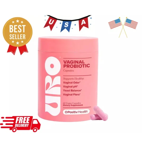 URO Vaginal Probiotics for Women – Supports pH Balance with Prebiotics & Lactoba