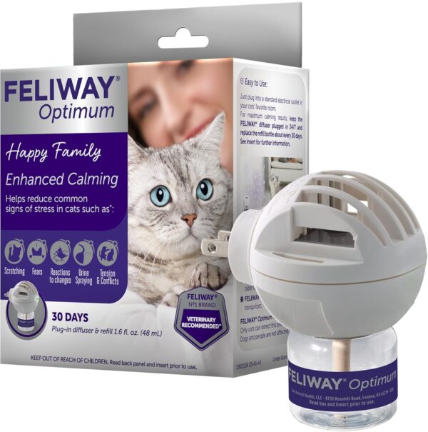 FELIWAY Optimum Happy Family Calming Plug-in Diffuser Refill Starter Kit Box New_Australia